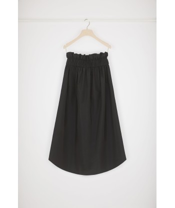 Drawstring grosgrain skirt in recycled faille pas cheres