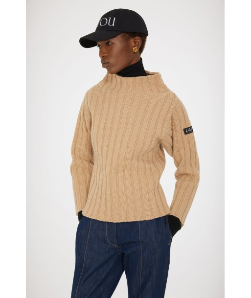 Wide rib knit jumper in wool and cashmere Jusqu'à 80% De Réduction