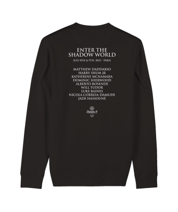 Sweat-shirt unisexe bio ENTER THE SHADOW WORLD OFFICIAL la colonne vertébrale