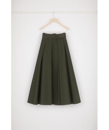 Pleated maxi skirt in organic cotton pas cher 