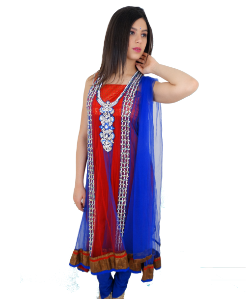 Salwar Designer Rouge Shihana - Taille 38 plus qu'un jeu 