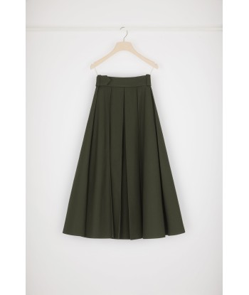 Pleated maxi skirt in organic cotton pas cher 