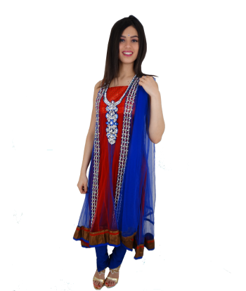 Salwar Designer Rouge Shihana - Taille 38 plus qu'un jeu 