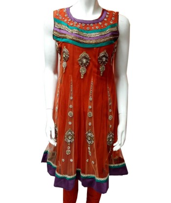 Salwar Designer orange Alihena - Taille 38/40 le des métaux précieux