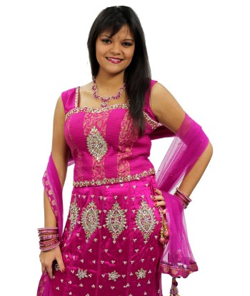 Lehenga designer rose Saabira - Taille 42 de la marque