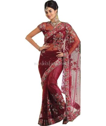 Sari Designer Bordeaux Sylvia est présent 