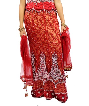 Lehenga rouge Mashayira - Taille 38 le des métaux précieux