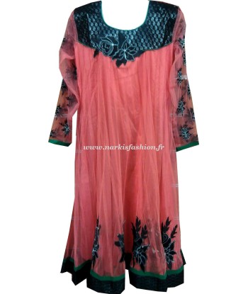 Salwar Designer Saumon Neela - Taille 40 de pas cher