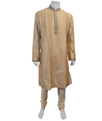 Kurta Homme Beige doré Akshay - Taille 44 JUSQU'A -70%! 