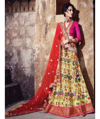 Lehenga florale Naadiya pas cher