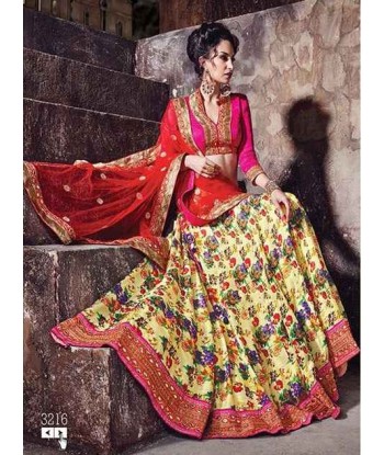 Lehenga florale Naadiya pas cher