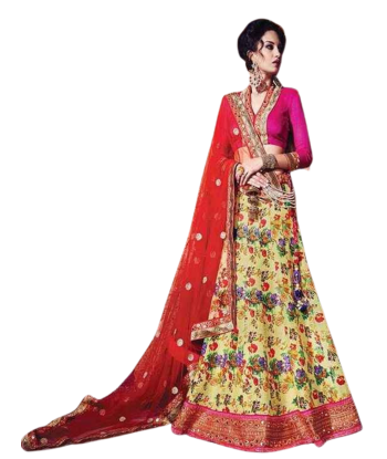 Lehenga florale Naadiya pas cher