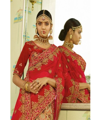 Lehenga Mariage Rouge Bhavani votre