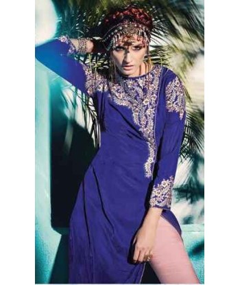 Salwar orientale Bleu roi Mahirah pas chere