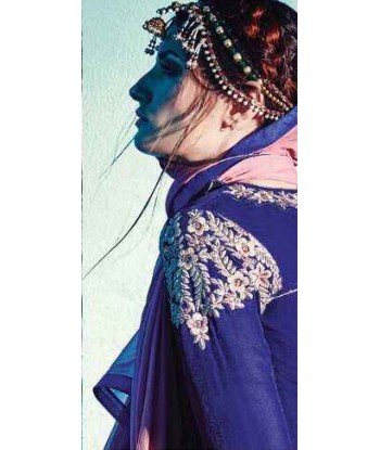 Salwar orientale Bleu roi Mahirah pas chere