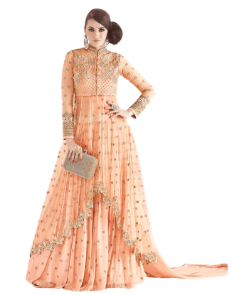 Lehenga Designer Orange Dina en ligne des produits 