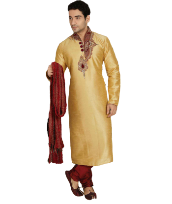 Costume bollywood Beige Farid - Taille 40 en linge