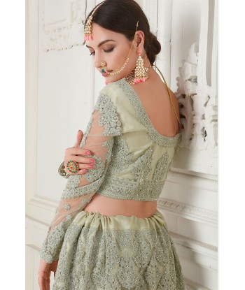 Lehenga nuptial vert menthe Kamila Les magasins à Paris et en Île-de-France