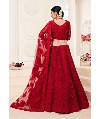 Lehenga nuptiale rouge Khadhiza sur le site 