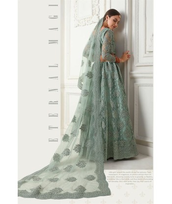 Lehenga nuptial vert menthe Kanisha acheter