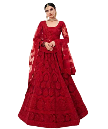 Lehenga nuptiale Rouge Keerthi l'achat 