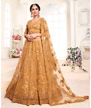 Lehenga nuptial doré Kanishka store