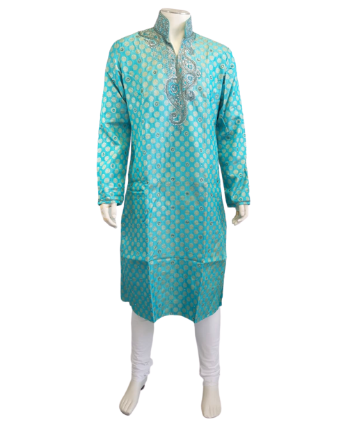 Ensemble kurta Homme Bleu Riyaz- Taille 40 prix