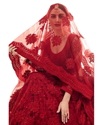 Lehenga nuptiale Rouge Kaniga sur le site 