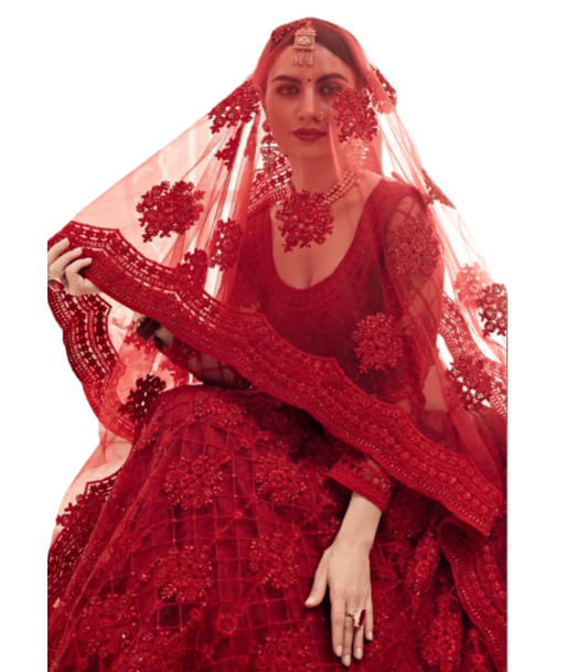 Lehenga nuptiale Rouge Kaniga sur le site 