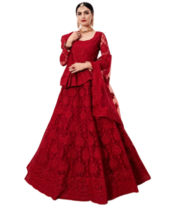 Lehenga nuptiale Rouge Kaniga sur le site 