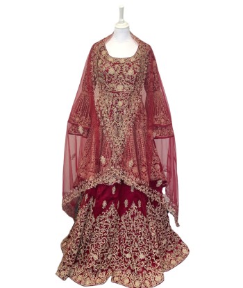 Lehenga Mariage Rouge Deepika de votre