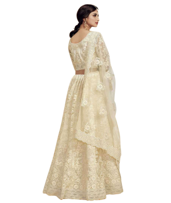 Lehenga nuptiale Ecru Leyna la livraison gratuite