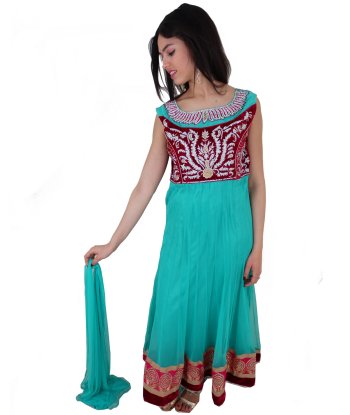 Salwar Anarkali verte Nadiya - Taille 44 prix pour 