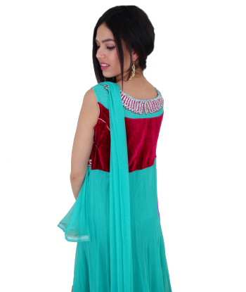 Salwar Anarkali verte Nadiya - Taille 44 prix pour 