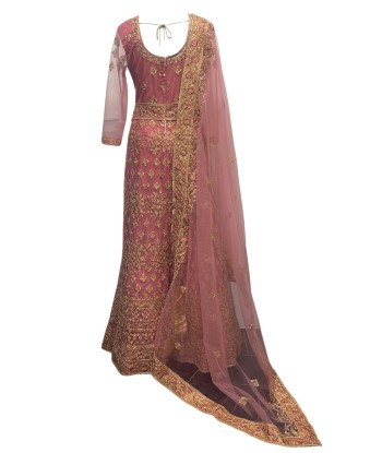 Robe Indienne rose Amisha le des métaux précieux