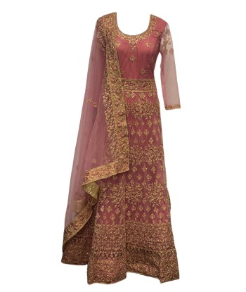 Robe Indienne rose Amisha le des métaux précieux