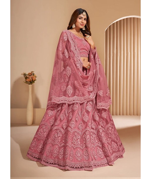 Lehenga nuptial rose oignon Kalyani le concept de la Pate a emporter 