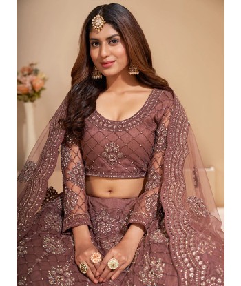 Lehenga nuptiale taupe Keya prix pour 