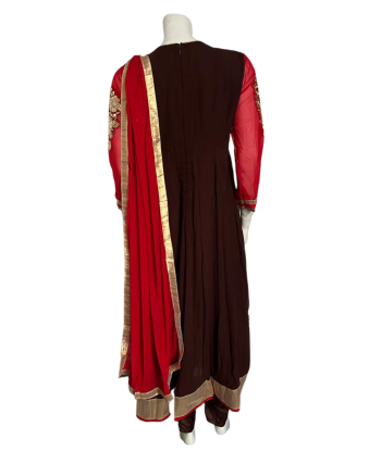 Anarkali Salwar Marron Mastani prix