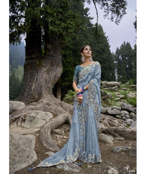 Elegant sari bleu Salima offre 