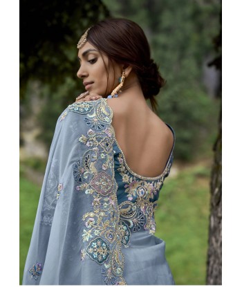 Elegant sari bleu Salima offre 