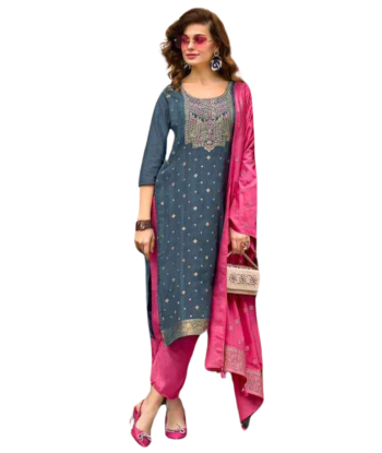 Salwar classic gris et rose Ashwini - Tailles 38 et 44 l'achat 