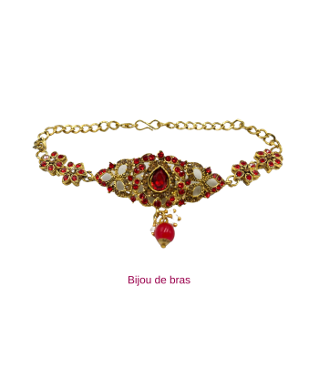 Parure Mariée rouge doré Sridevi 9 pcs de la marque