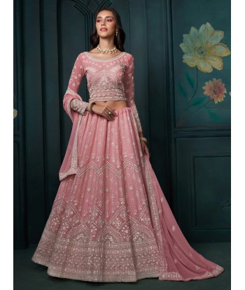 Sublime lehenga rose Kerani paiement sécurisé