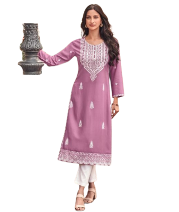 Ensemble salwar mauve Fara - Tailles 40 et 42 la colonne vertébrale