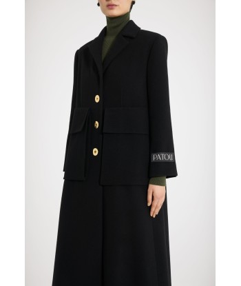 Maxi pocket coat in wool ouvre sa boutique