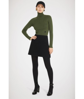 High neck rib knit wool blend jumper 50-70% off 