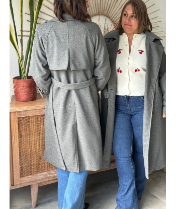 MANTEAU HANANE GRIS d'Europe débarque