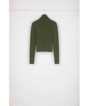 High neck rib knit wool blend jumper 50-70% off 