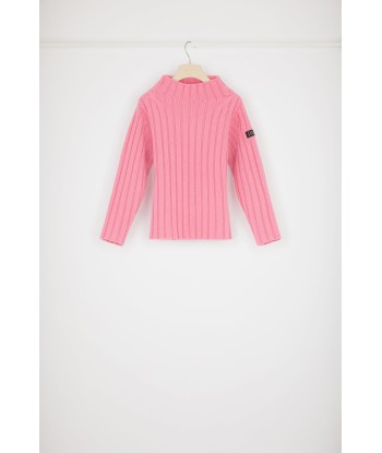 Wide rib knit jumper in wool and cashmere la colonne vertébrale